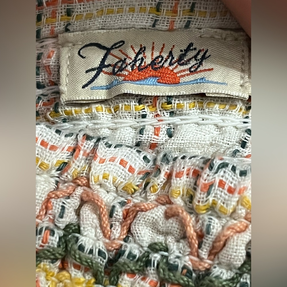 Faherty Cream and Multicolor Plaid Mini Dress - Picture 2 of 7